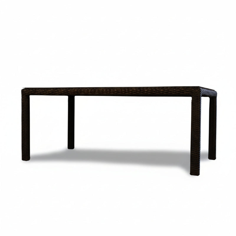 Lloyd Flanders Mesa Woven Vinyl Outdoor 72" Rectangular Umbrella Dining Table
