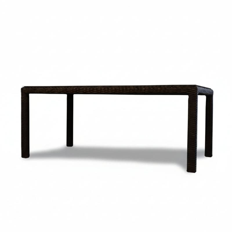 Lloyd Flanders Mesa Woven Vinyl Outdoor 72" Rectangular Umbrella Dining Table