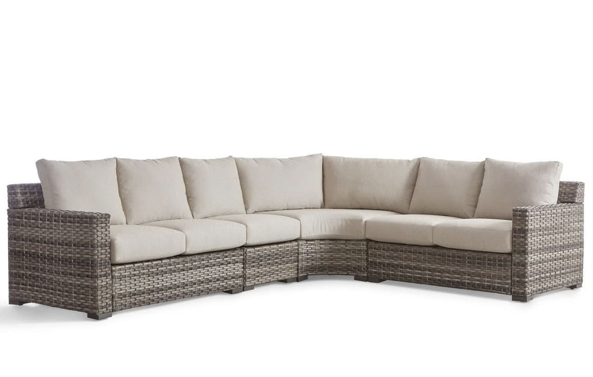 South Sea Rattan New Java Resin Wicker Outdoor 7-Person Sectional Living Set