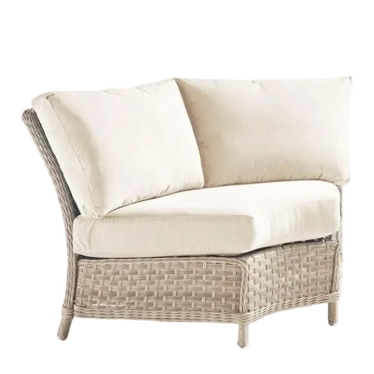 South Sea Rattan Mayfair Wicker Outdoor Sectional Wedge Corner
