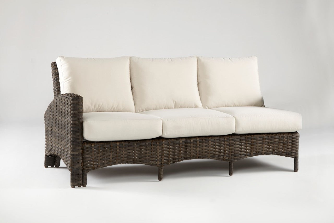 South Sea Rattan Panama Wicker Outdoor Left Arm Facing Sofa