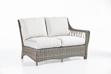 South Sea Rattan St John Wicker Sectional Right Arm Facing Loveseat