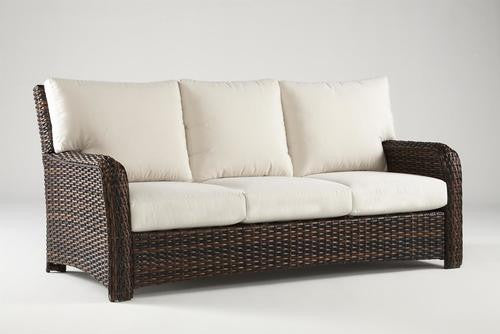 Replacement Cushions for South Sea Rattan Saint Tropez Wicker Sofa with cushions side view left