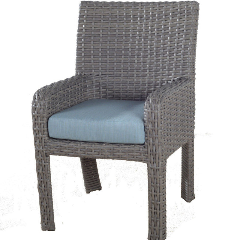 South Sea Rattan Saint Tropez Wicker Outdoor Dining Armchair