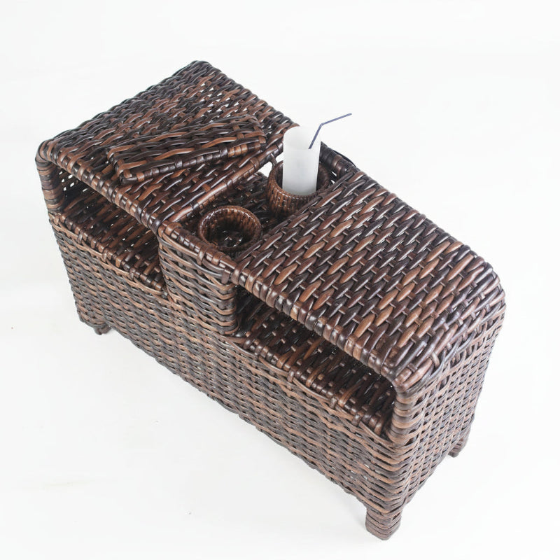 South Sea Rattan Saint Tropez Wicker Outdoor Sectional Pie Wedge Table