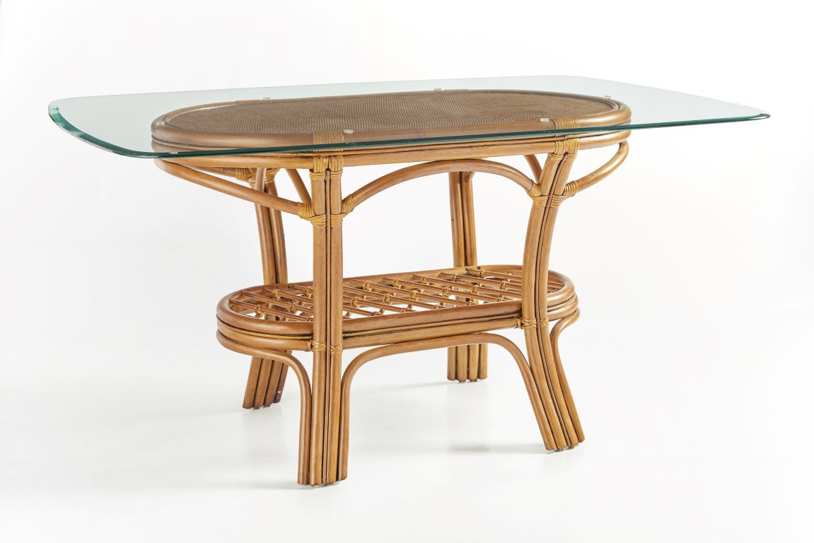 South Sea Rattan Palm Harbor Indoor Oval Dining Table