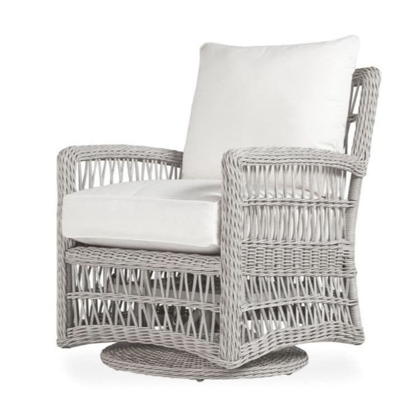 Lloyd Flanders Mackinac Woven Vinyl Outdoor Swivel Glider Lounge Chair