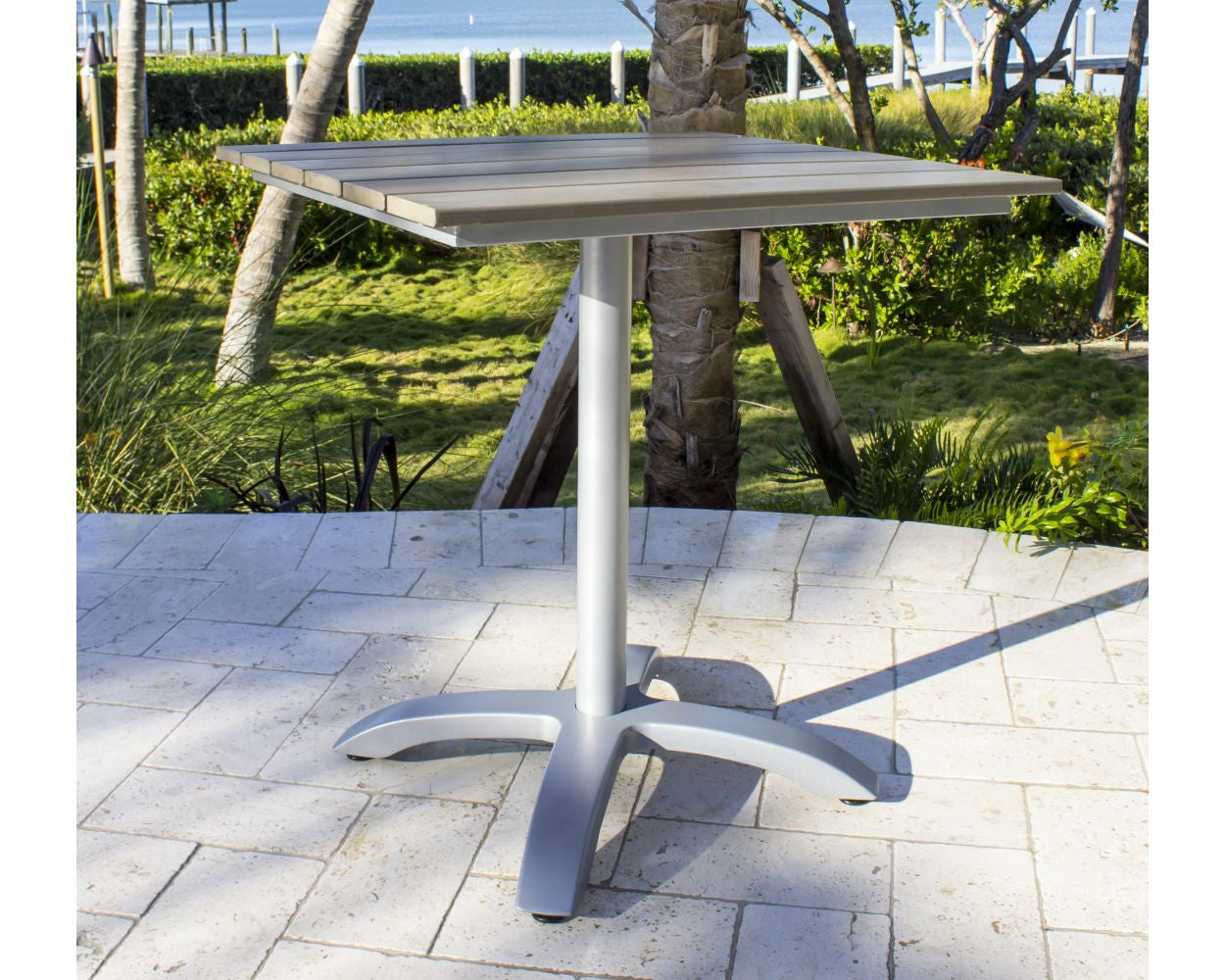 Hospitality Rattan Ultra 28" Stackable Artificial Wood Table