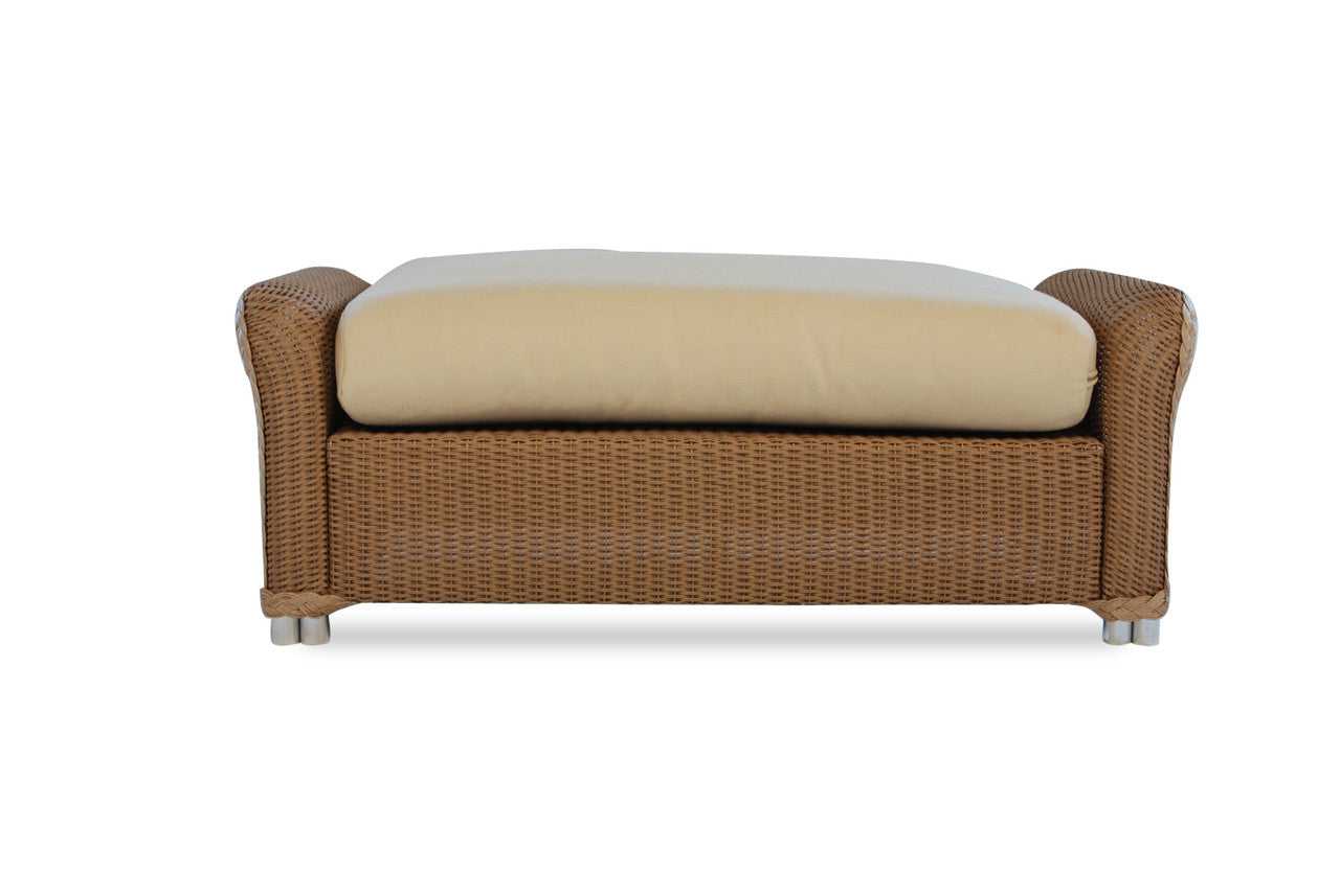 Lloyd Flanders Reflections Wicker Outdoor Large Ottoman