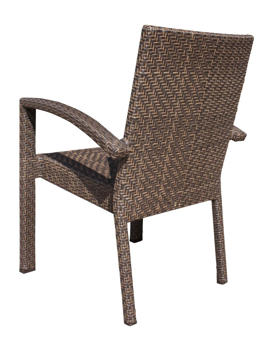 Hospitality Rattan Soho 5 PC Dining Arm Chair Group with Cushions