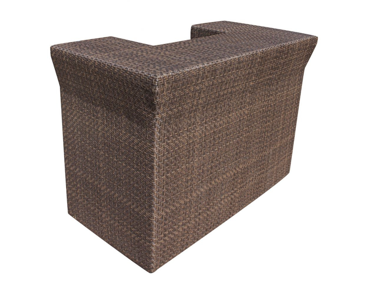 Hospitality Rattan Atlantis Wicker Outdoor Bar with Glass Top