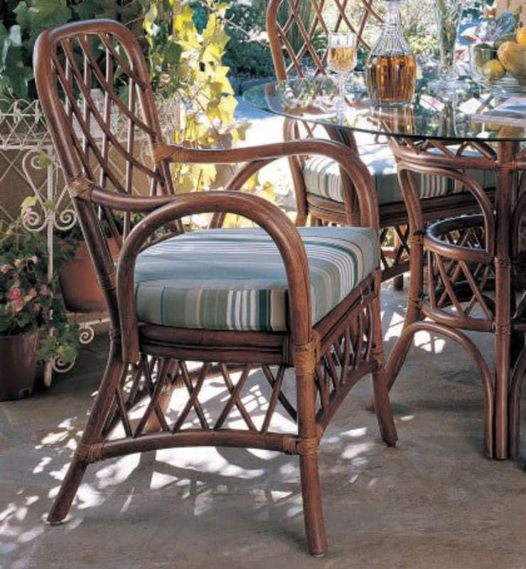 South Sea Rattan Antigua Rattan Indoor Dining Armchair