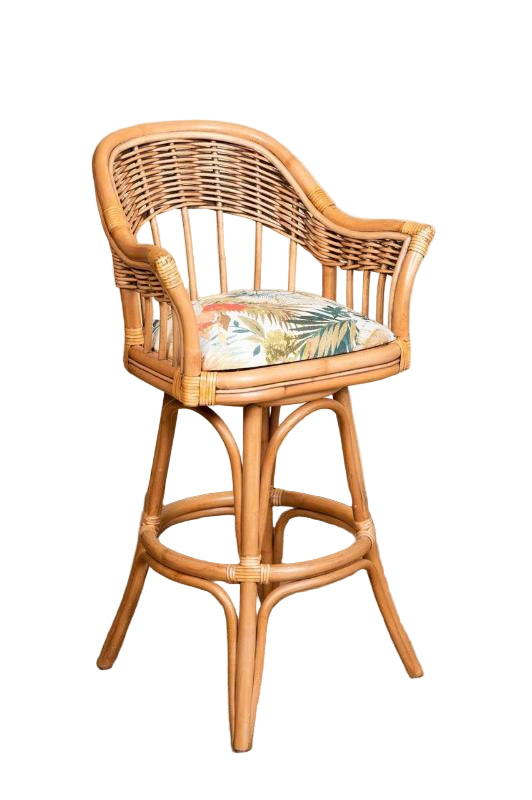 Alexander & Sheridan Bridgeport Rattan Indoor 30" Bar Stool