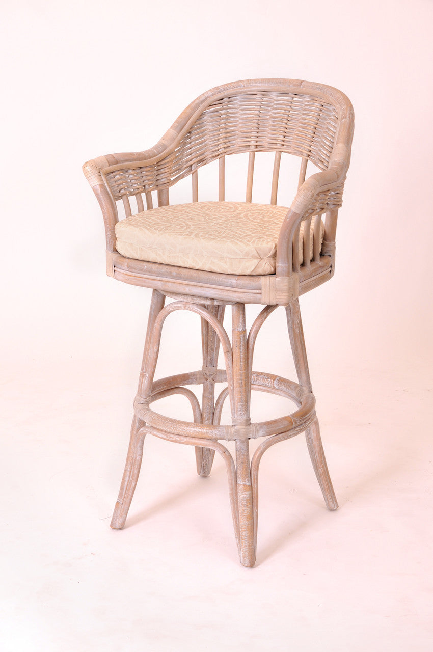 Alexander & Sheridan Bridgeport Rattan Indoor 24" Bar stool
