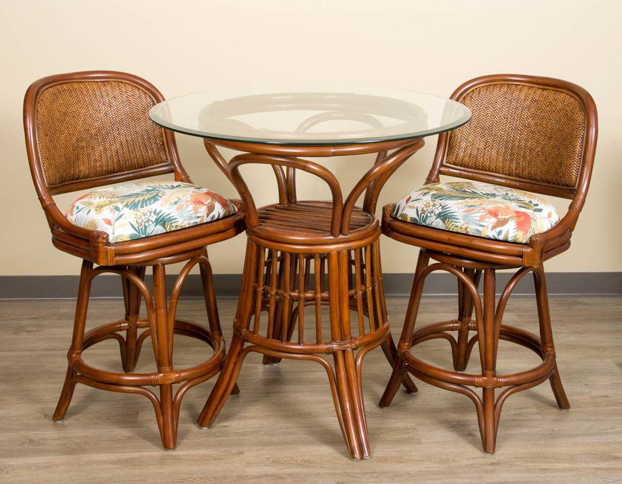 Alexander & Sheridan Cayman 3 Piece Rattan Indoor Counter Set