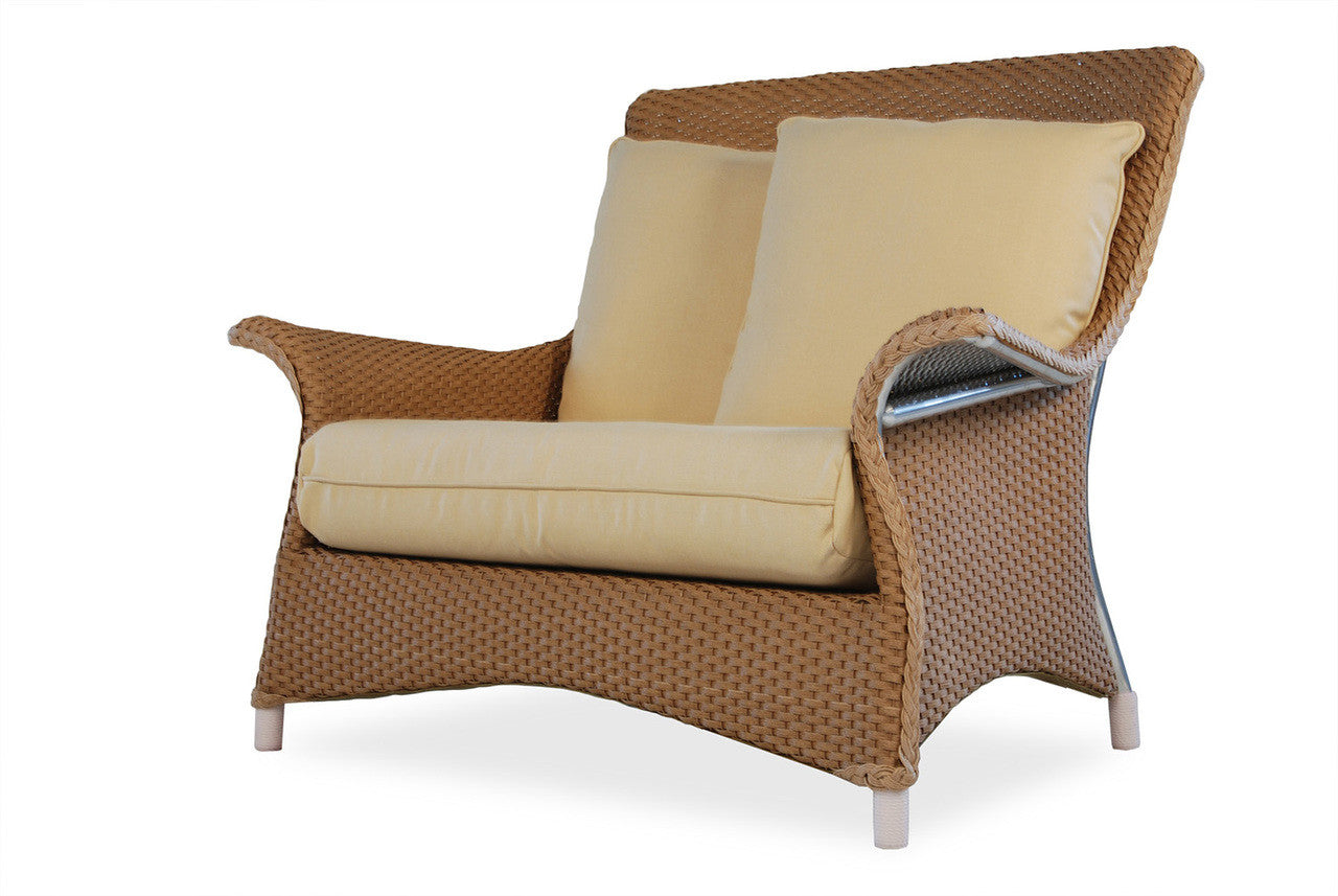 Lloyd Flanders Mandalay Wicker Outdoor Chair and a Half