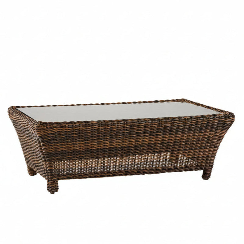 South Sea Rattan Del Ray Resin Wicker Outdoor Rectangular Coffee Table