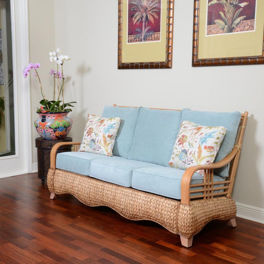 Alexander & Sheridan Key Largo Rattan Indoor 3-Piece Living Room Set