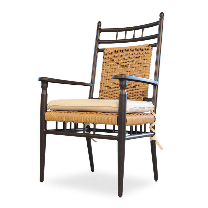 Lloyd Flanders Low Country Woven Vinyl Outdoor Dining Armchair