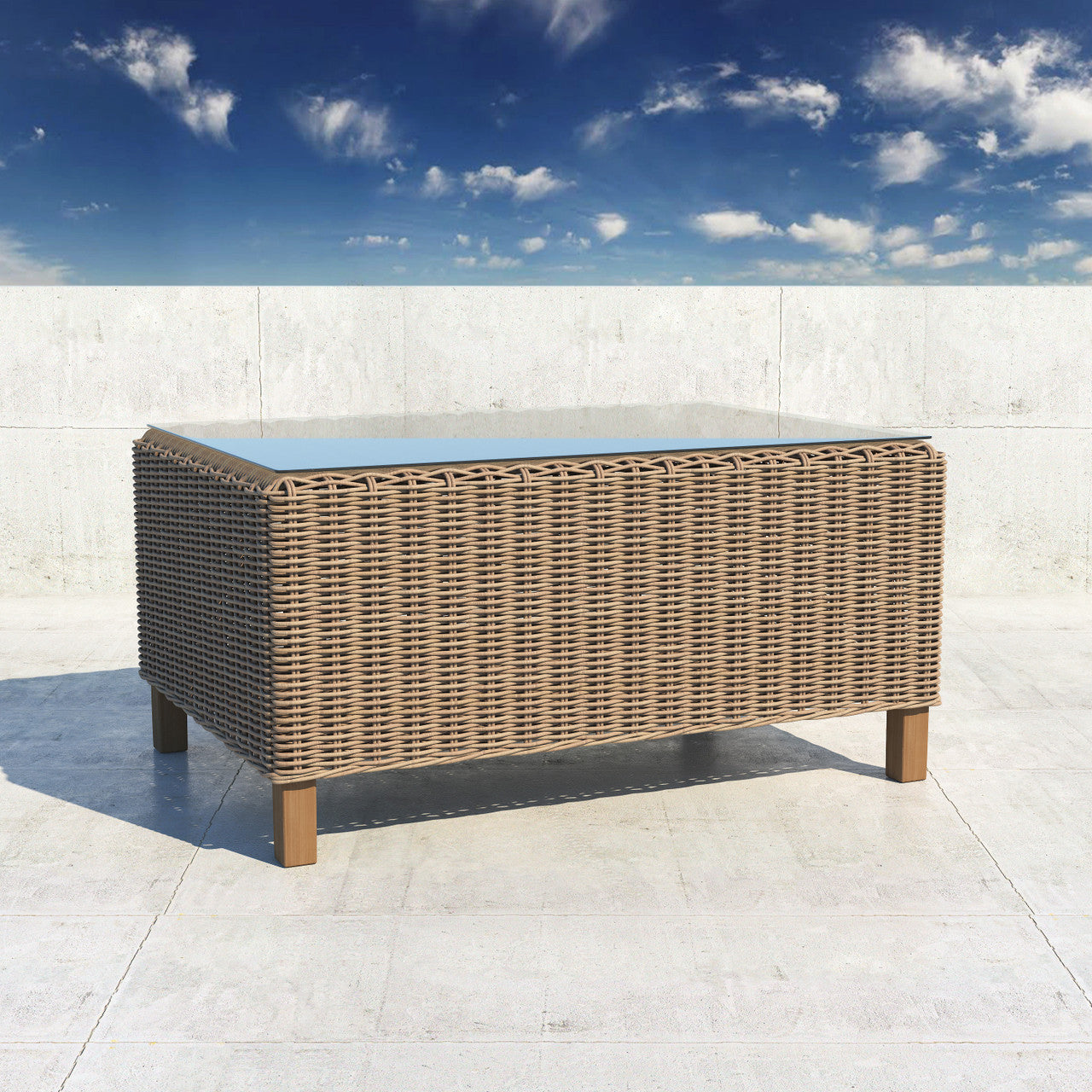 Forever Patio Carlisle Woven Wicker Outdoor Coffee Table