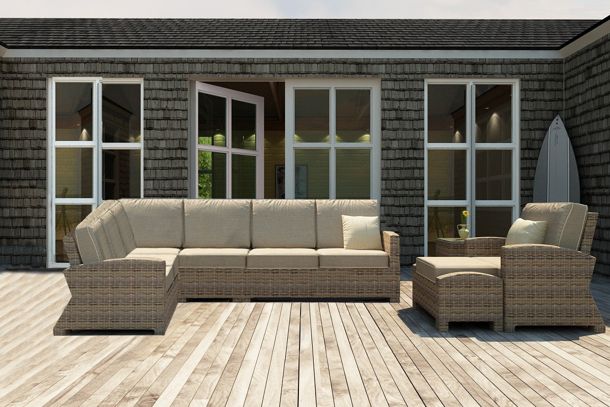 Forever Patio Cypress 7 Piece Wicker Sectional Set