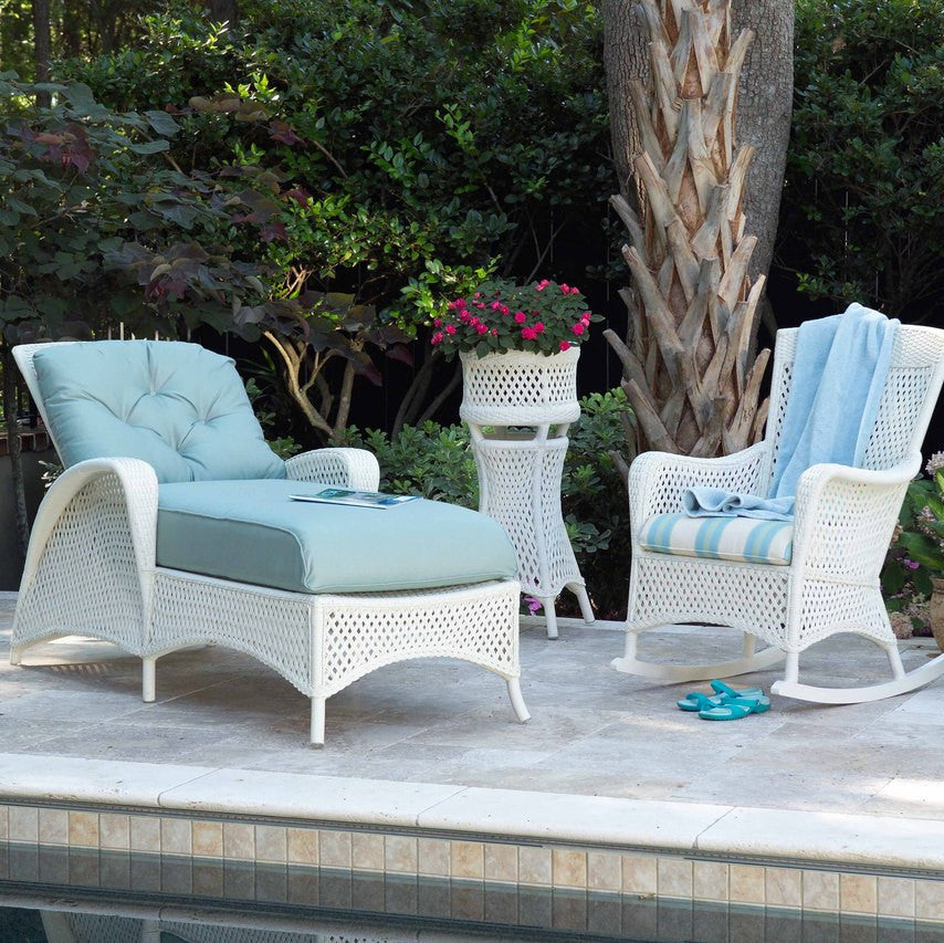 Lloyd Flanders Grand Traverse Wicker Outdoor Adjustable Chaise Lounge