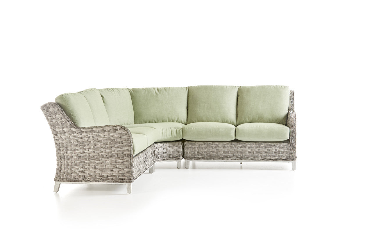 South Sea Rattan Grand Isle Wicker Outdoor 5-Person Sectional Set