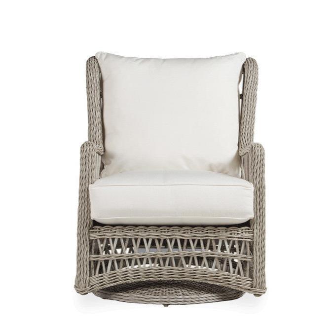 Lloyd Flanders Mackinac Woven Vinyl High Back Swivel Glider Lounge Chair