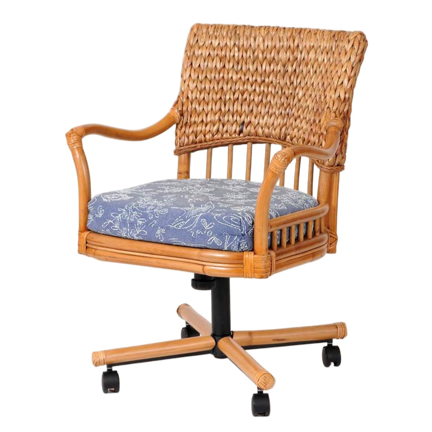 Alexander & Sheridan Key Largo Rattan Indoor 5 Piece Tilt Swivel Caster Dining Set