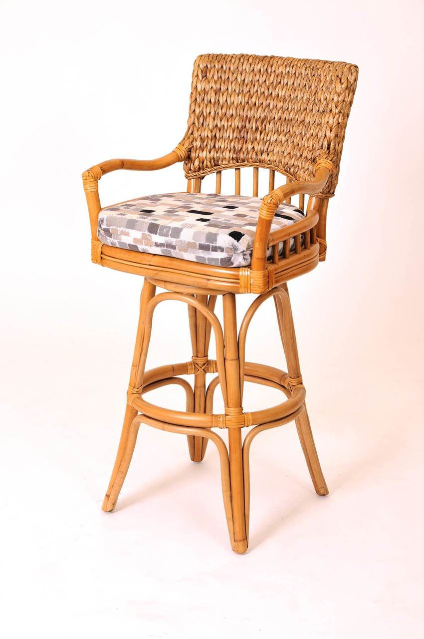 Alexander & Sheridan Key Largo Rattan Indoor 30" Bar Stool