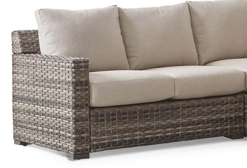 South Sea Rattan New Java Resin Wicker Outdoor Left Arm Facing Loveseat