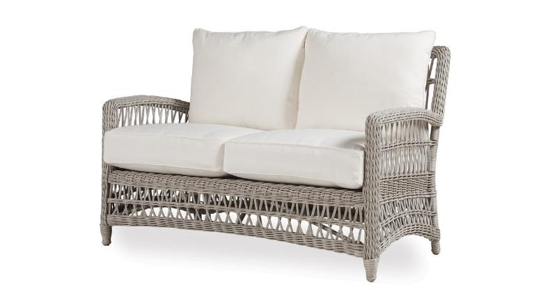 Lloyd Flanders Mackinac Woven Vinyl Outdoor 3‑Person Loveseat Set