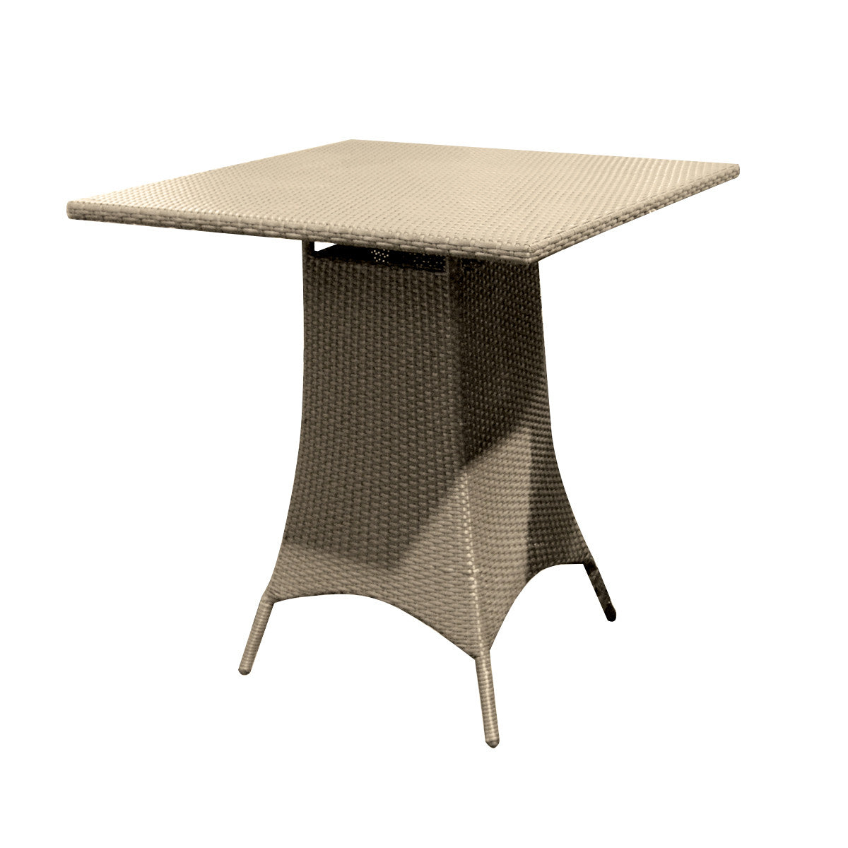 Wicker pub outlet table