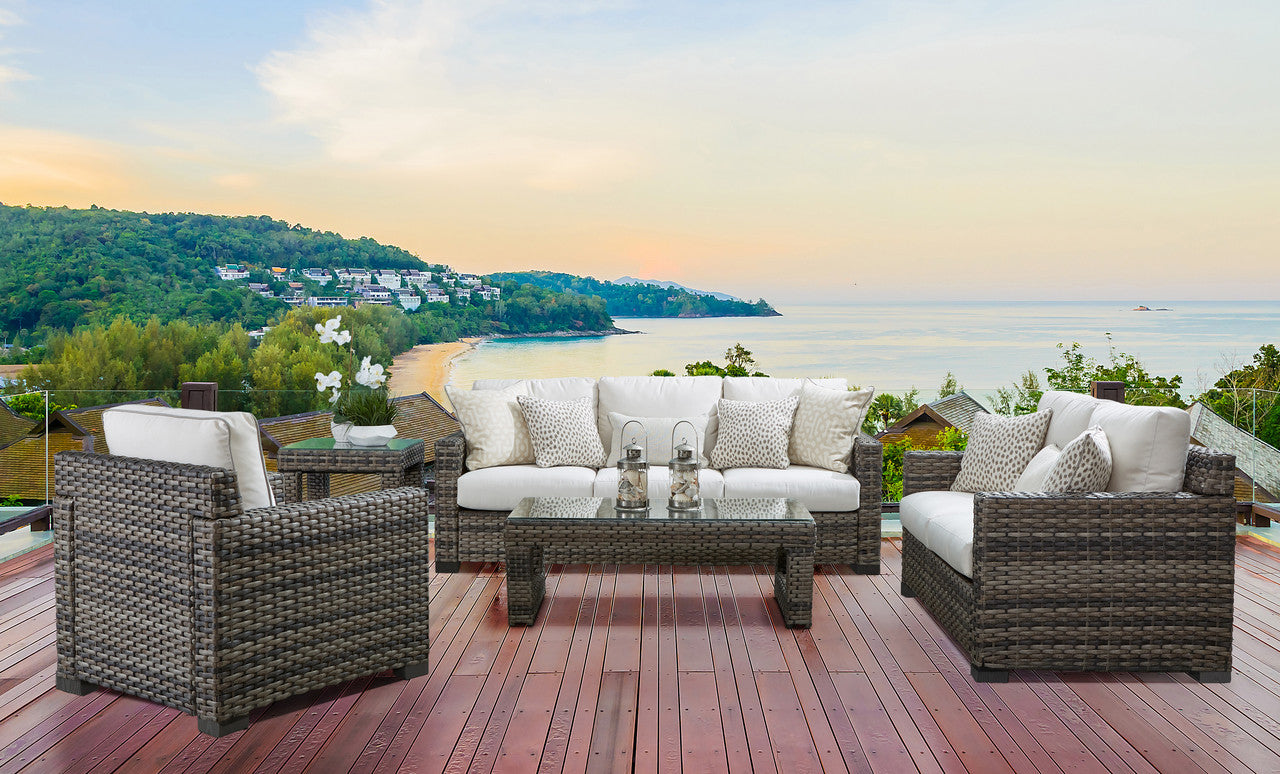 South Sea Rattan New Java Resin Wicker 5-Piece Outdoor Seating Set