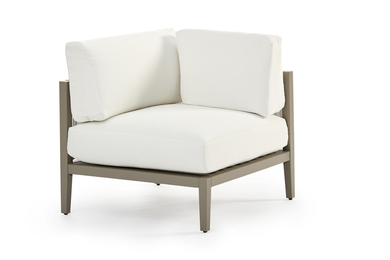 South Sea Rattan Nicole Aluminum Sectional Outdoor Lounge Chair