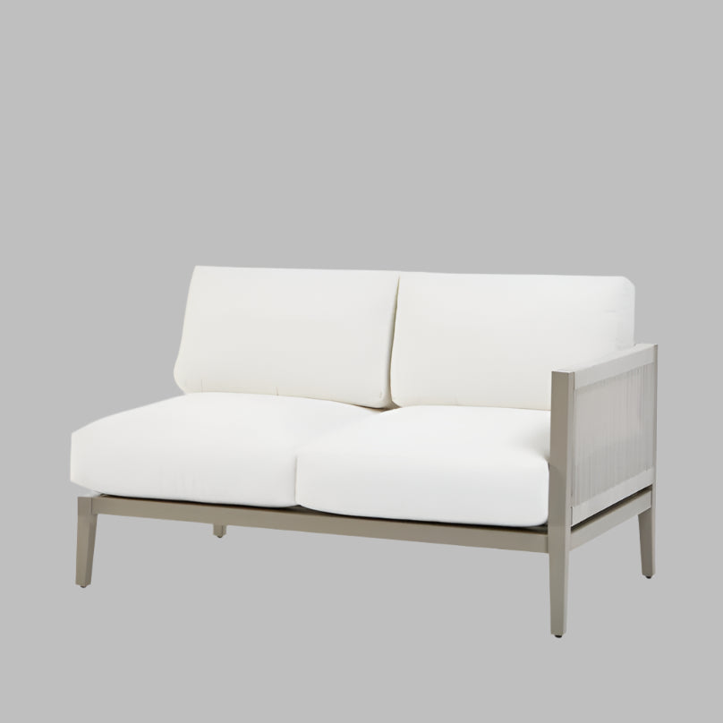 South Sea Rattan Nicole Aluminum Outdoor Right Arm Patio Loveseat