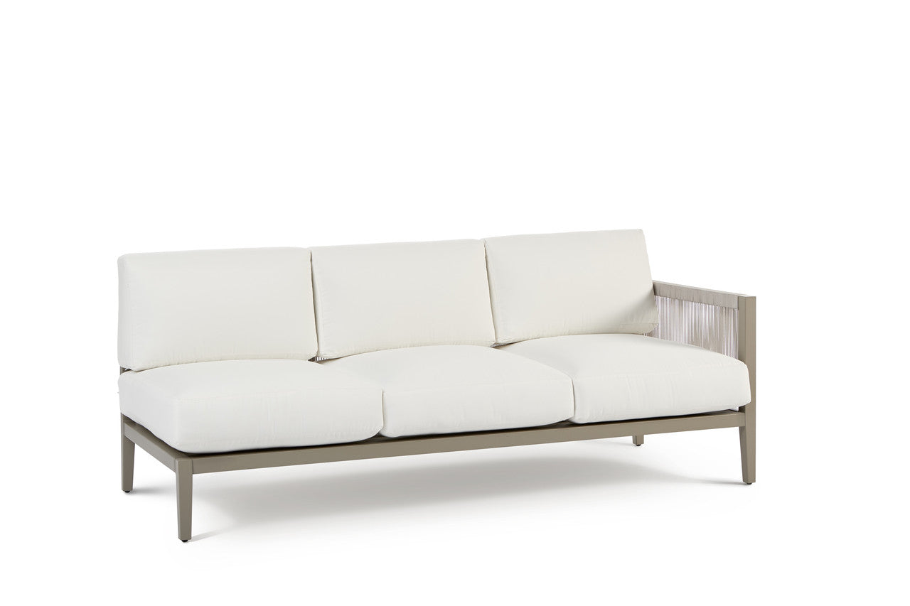 South Sea Rattan Nicole Aluminum Outdoor 6-Person Sectional Patio Lounge Set