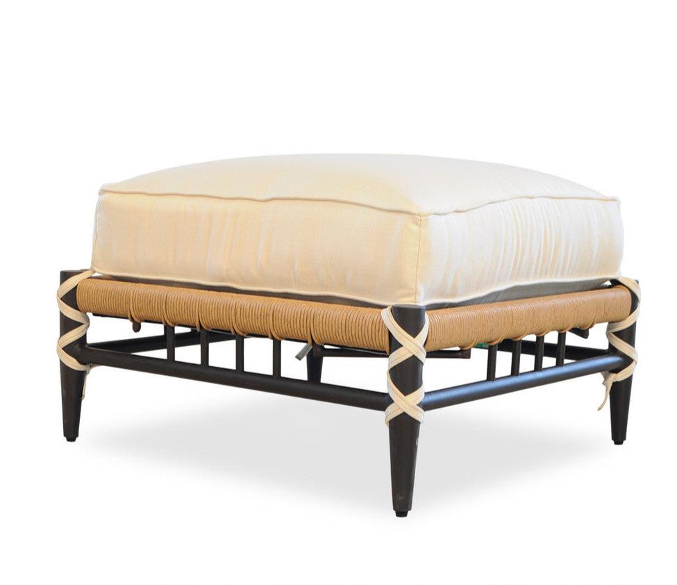 Lloyd Flanders Low Country Woven Vinyl Outdoor Ottoman