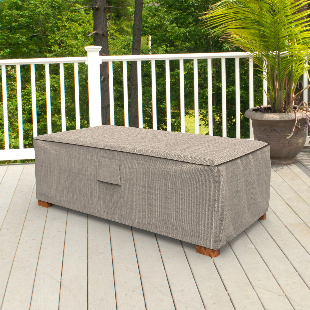 Budge Industries English Garden Patio Ottoman/Coffee Table Cover - Medium