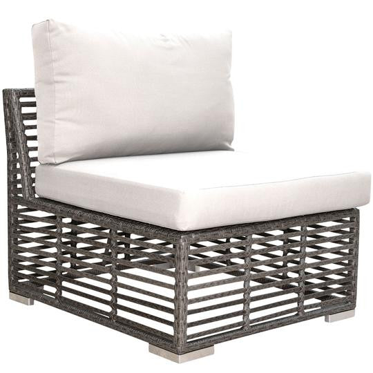 Panama Jack Graphite Modular Armless Chair with Cushion