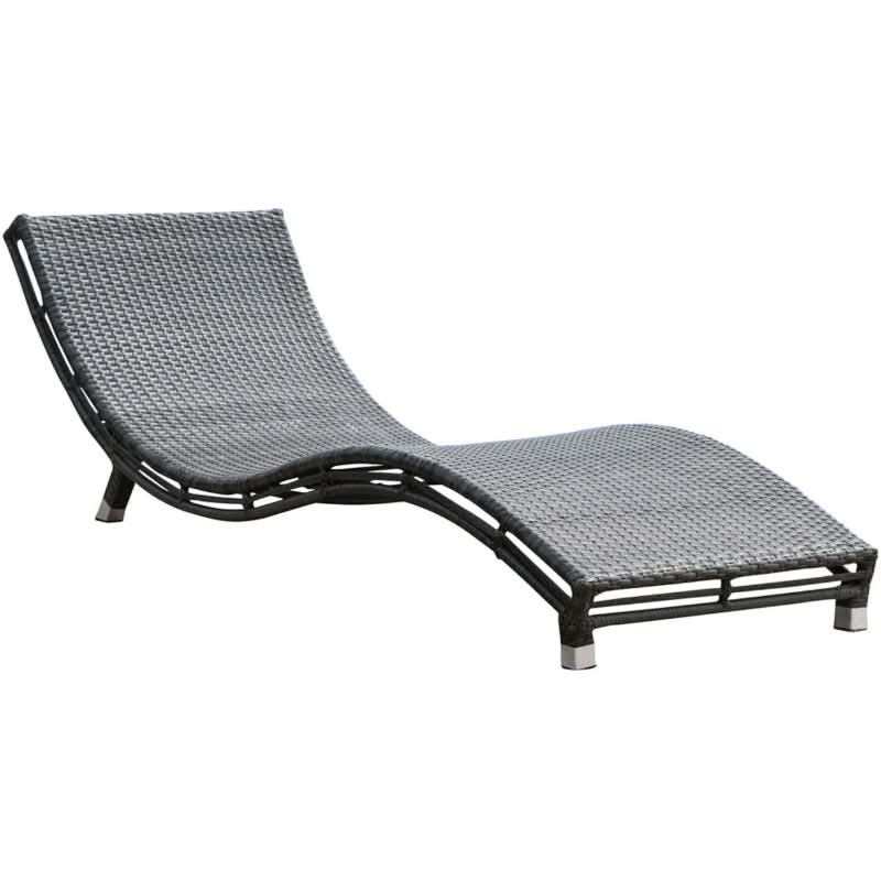 Panama Jack Graphite Aluminum Outdoor Curve Chaise Lounge