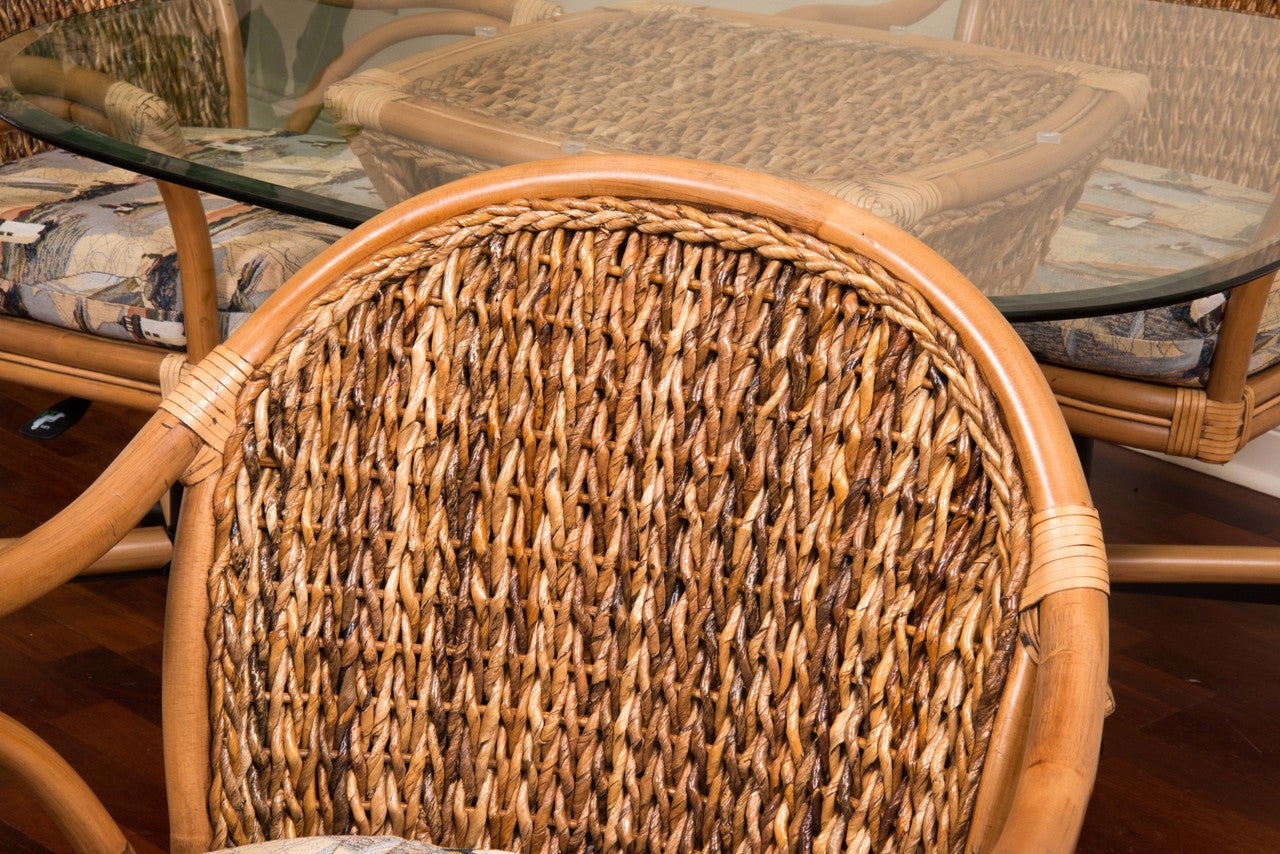 Alexander & Sheridan Panama Rattan Indoor 24" Bar Stool