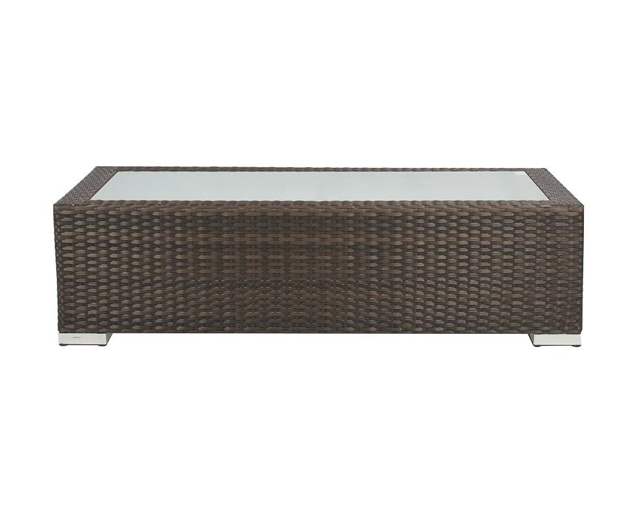 DecoScape Lucaya Wicker Aluminum Outdoor Rectangular Coffee Table