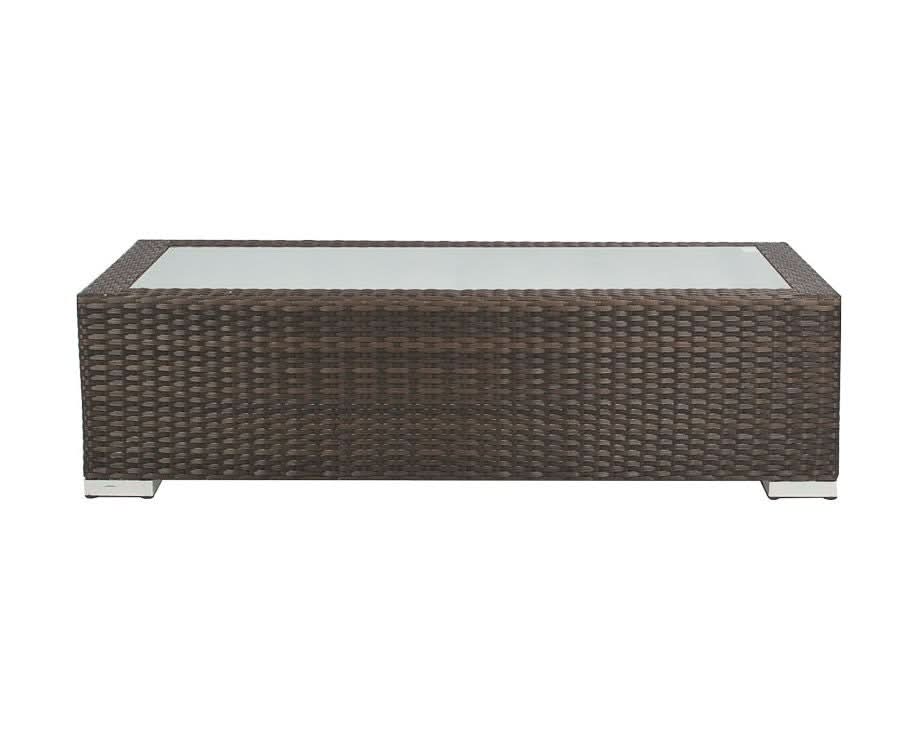 DecoScape Lucaya Wicker Aluminum Outdoor Rectangular Coffee Table