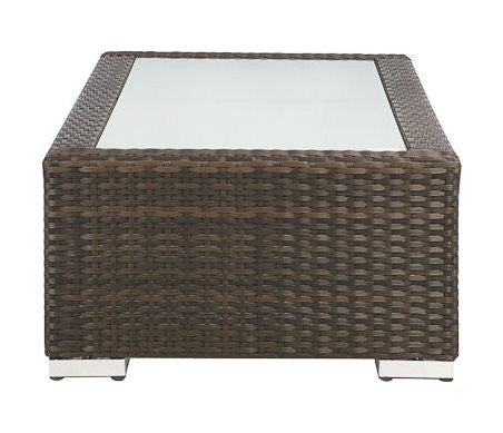 DecoScape Lucaya Wicker Aluminum Outdoor Rectangular Coffee Table