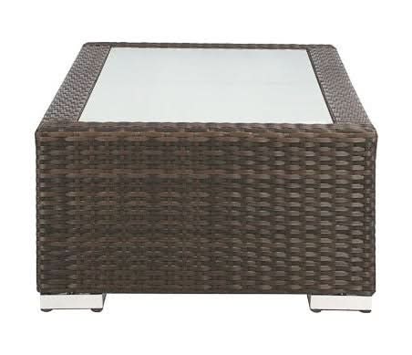 DecoScape Lucaya Wicker Aluminum Outdoor Rectangular Coffee Table