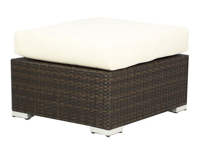 DecoScape Lucaya Wicker Aluminum Outdoor Ottoman