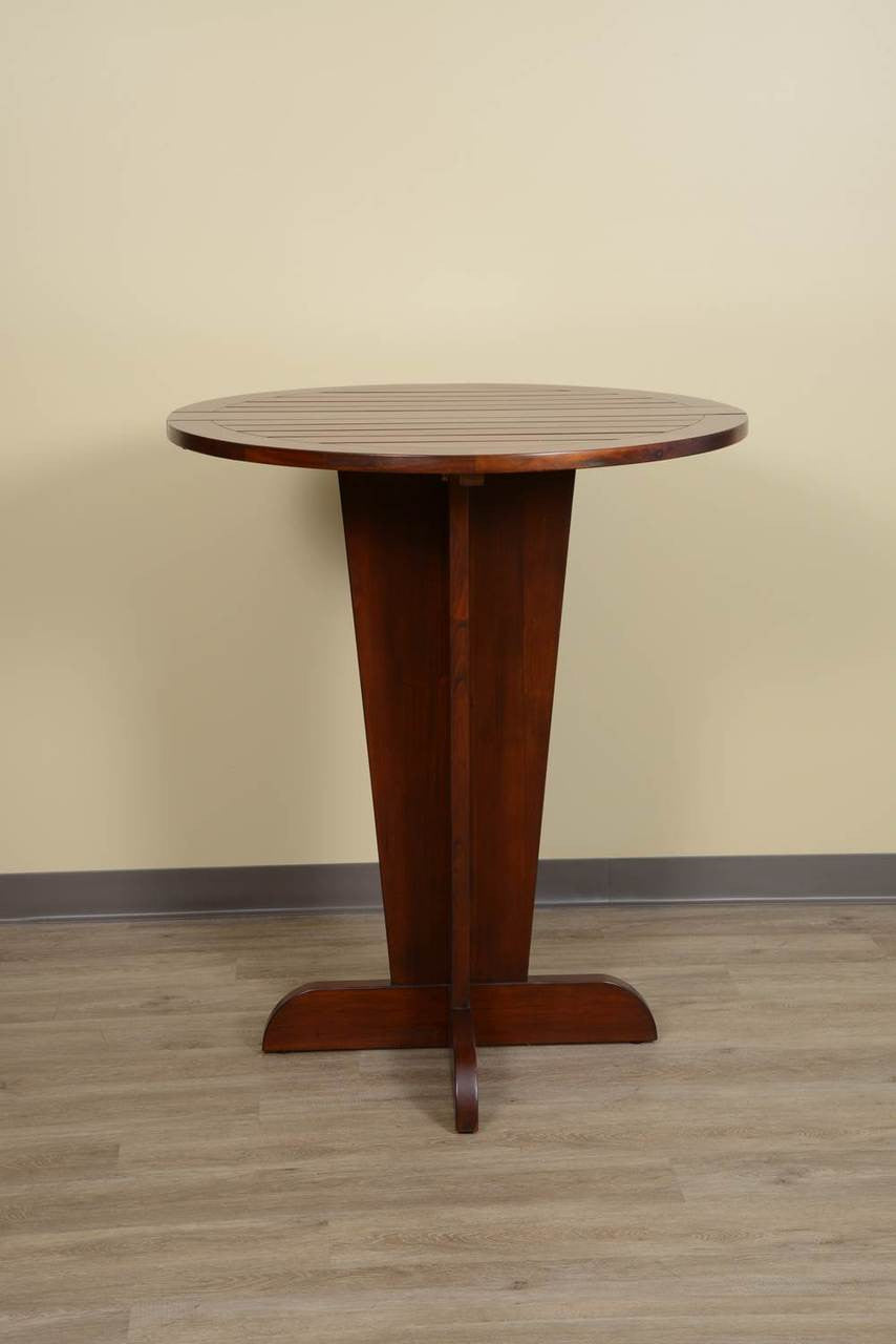 Alexander & Sheridan Serengeti Rattan Indoor KD Pub Table with Teak Top
