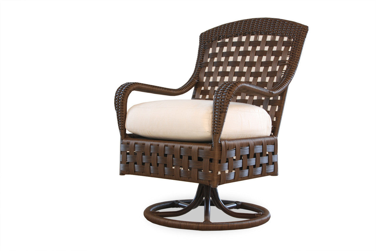 Lloyd Flanders Haven Woven Vinyl Swivel Dining Armchair