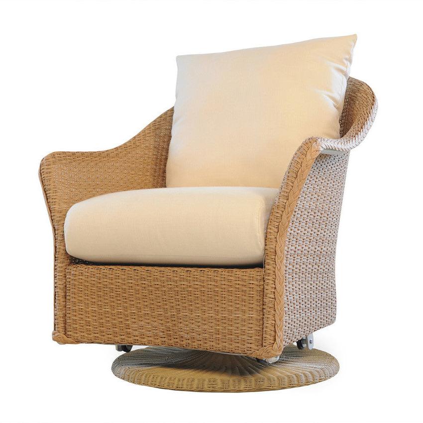 Lloyd Flanders Weekend Retreat Wicker Outdoor Swivel Glider Lounge Chair